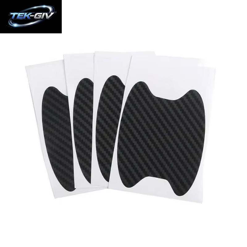 4 Teile/Satz Auto Styling Formteile Aufkleber Autotür Aufkleber Kohle Faser Kratzer Beständige Abdeckung Auto Griff Schutz Folie Teile