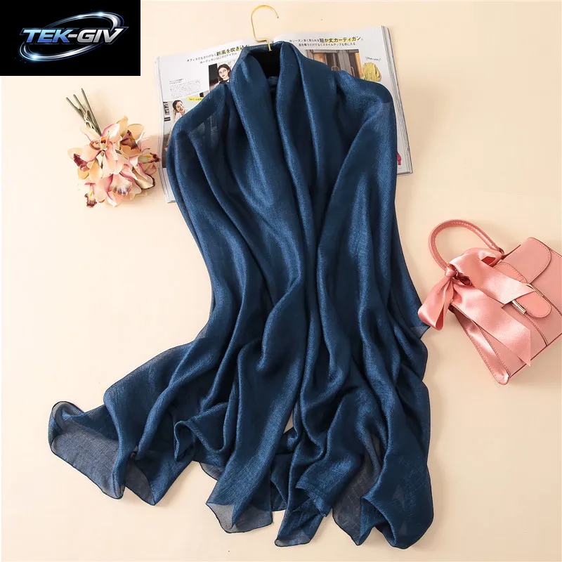 2023 Luxus Marke Frauen Mode Schal Plain Solide Seide Leinen Schals Schals Sommer Dame Bandanas Pashmina Foulard Hijab 180*90 Cm