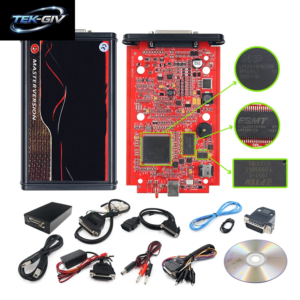 2025 Kess Ksuite V2 5.017 K TAG 7.020 2.25 4 LED Master Green PCB Board Unlimited Online KESS Car Truck ECU Programmer Tool