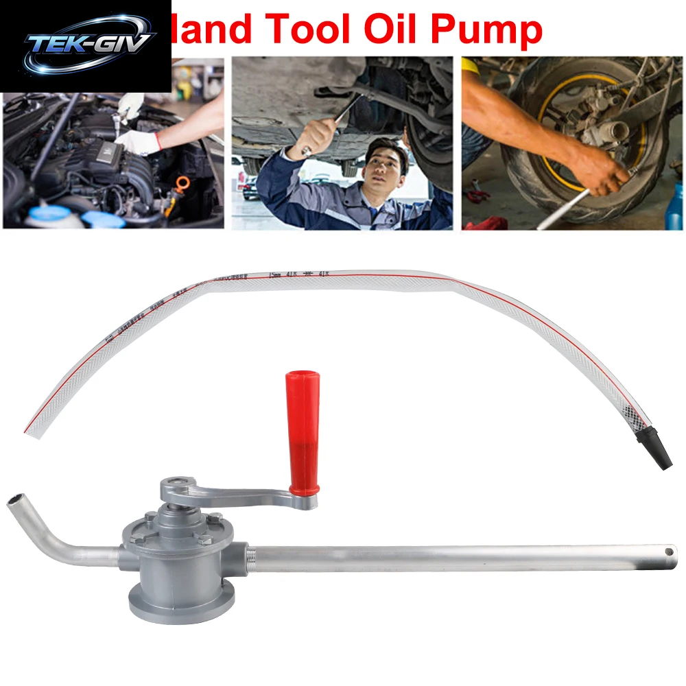 Siphon Sucker Transfer Gear Oil Injector Car-Styling ​ Manuelle Ölpumpe Handkurbel Werkzeuge Vakuum Handpumpen Mit Ölschlauch Aluminium