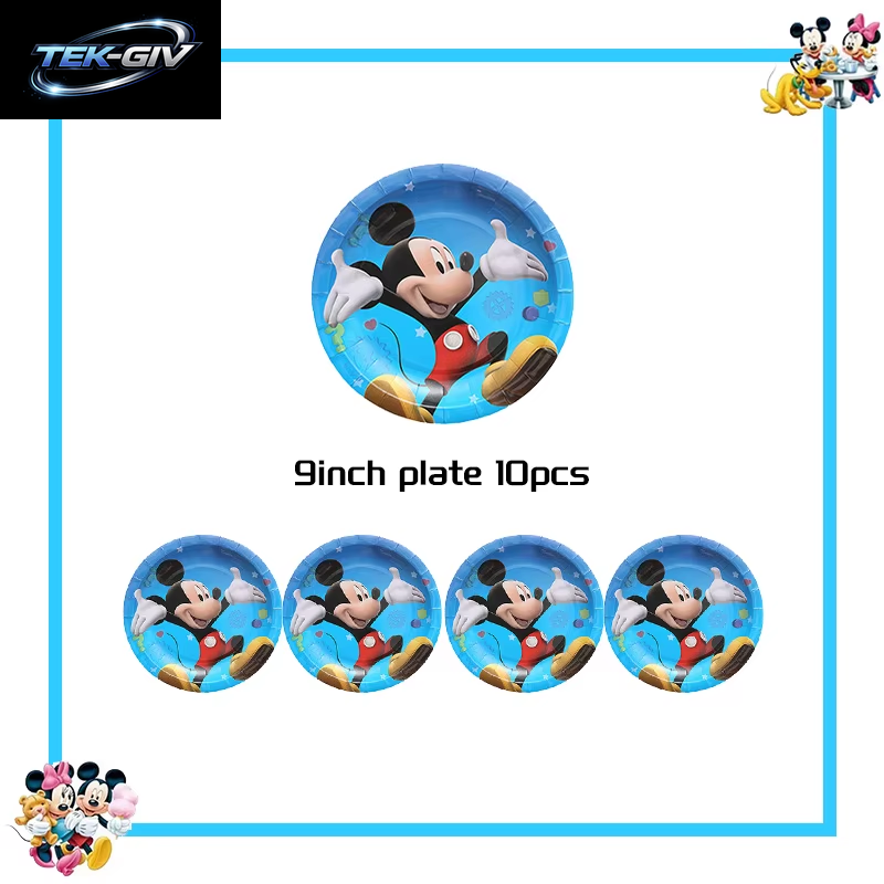 Mickey Mouse Geburtstag Party Dekoration Geschirr Candy Box Banner Tischdecke Hintergrund Ballon Für Kinder Geburtstag Party Supplies