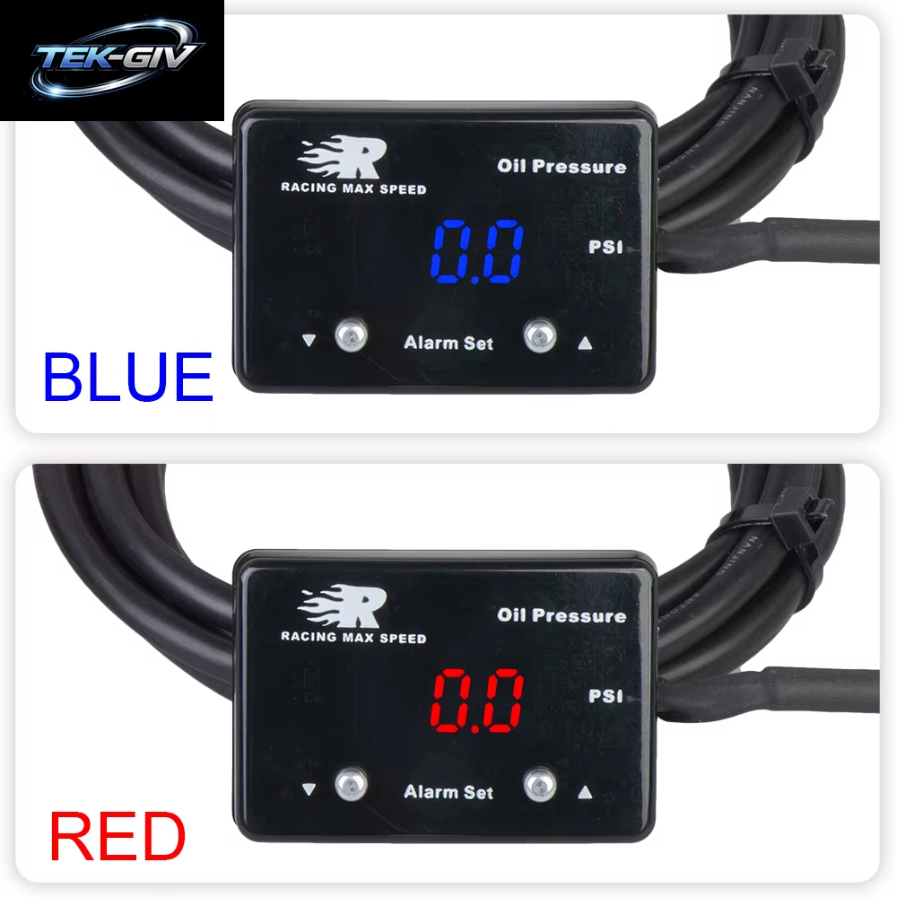 Universelles Elektronisches Öldruck Manometer Mit Npt Sensor Hochdruck Alarm Rot Anzeige Digital 0-232Psi (0-16Bar)