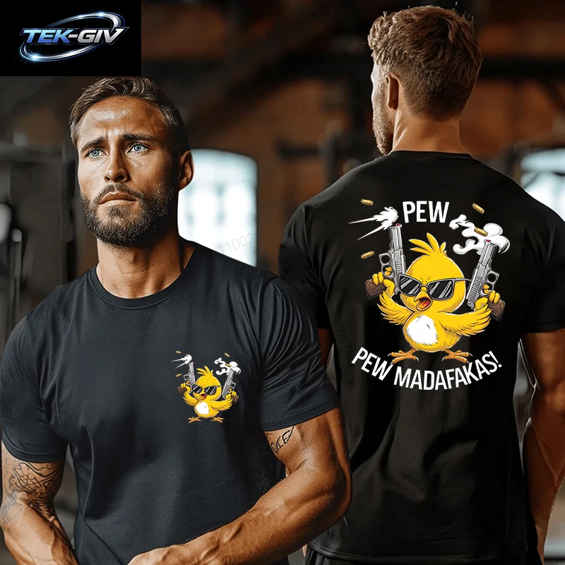 Herrenbekleidung Pew Pew Madafakas T-Shirt Männer Frauen T-Shirt Modemarke Kleidung T-Shirts Süßes Küken Lustiges Grafik-Freizeithemd