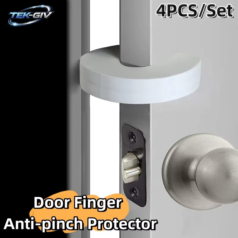 4 Teile/Satz Tür Stopper Türklinke Wand Schutz Kinder Tür Stopper Halter Stoßfest Tür Crash Pad Kinder Finger Schutz