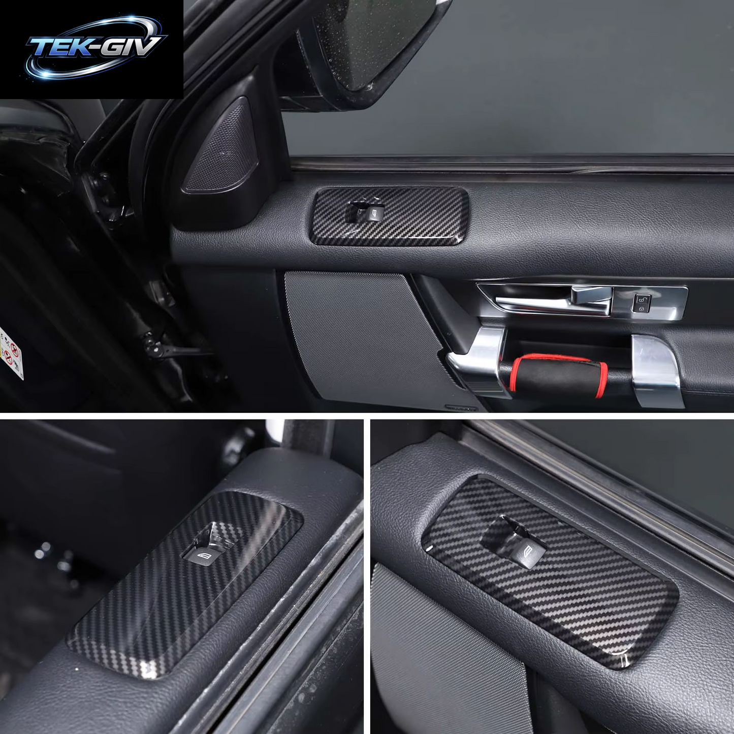 ABS Carbon Auto Fensterheber Schalter Taste Panel Abdeckung Trim Für Land Rover Discovery 4 2010-2016 Für Range Rover Sport 2010-2013