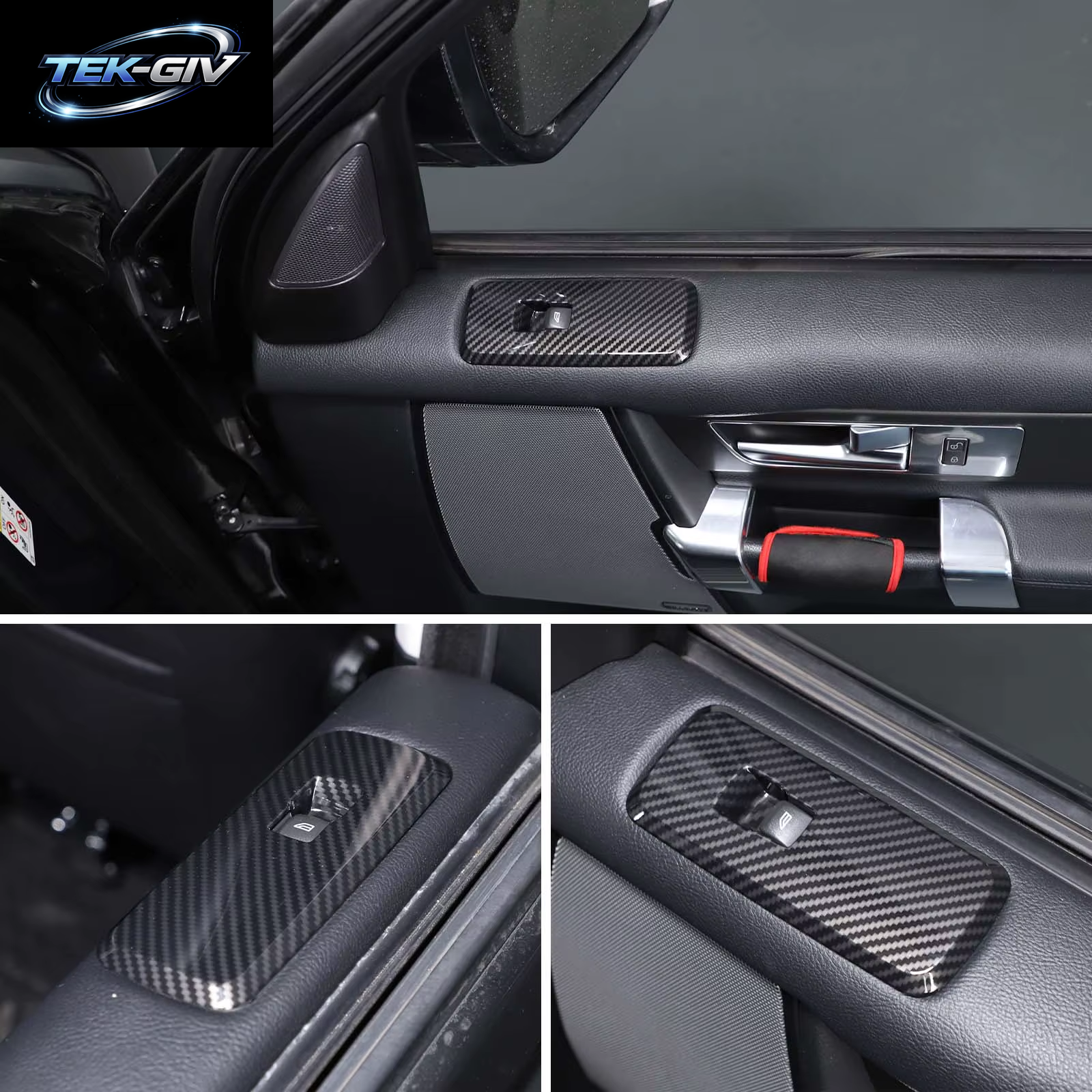 ABS Carbon Auto Fensterheber Schalter Taste Panel Abdeckung Trim Für Land Rover Discovery 4 2010-2016 Für Range Rover Sport 2010-2013