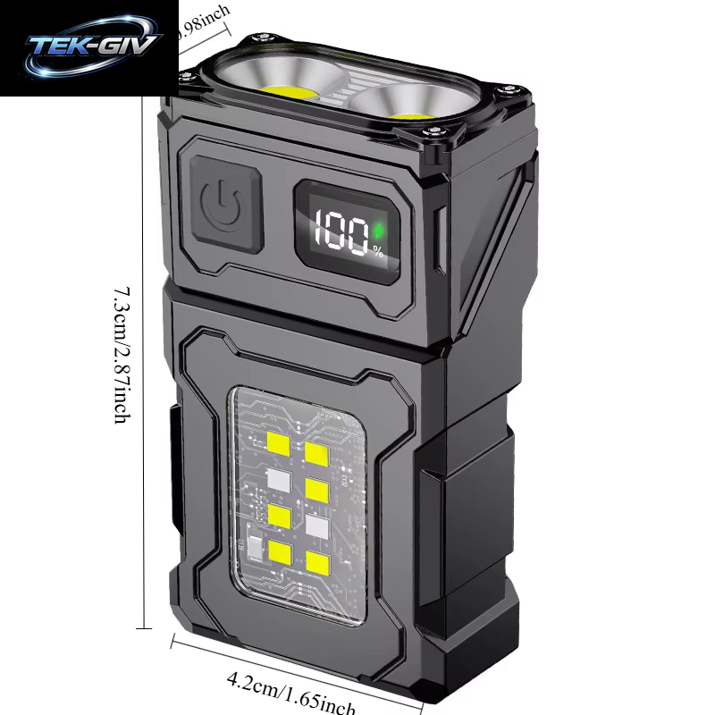 Im Freien Arbeitsleuchte Mini Tragbarer Magnet LED USB Wiederaufladbare Campingleuchte Mit Rucksackgurtclip Wanderwerkzeuge