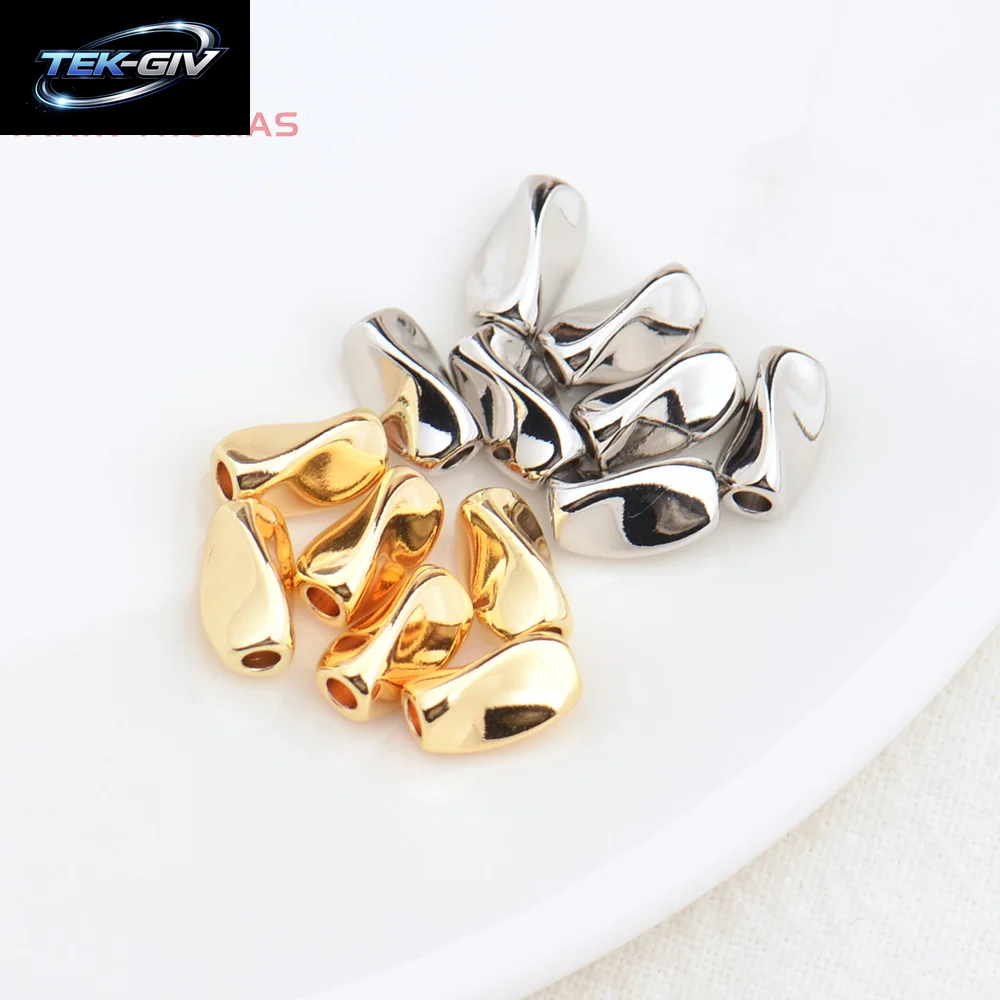 (4467)20PCS 4,5X8Mm Loch 1,5 MM 24K Gold Farbe Messing Spacer Perlen Armband Perlen Hohe Qualität Diy Schmuck Zubehör
