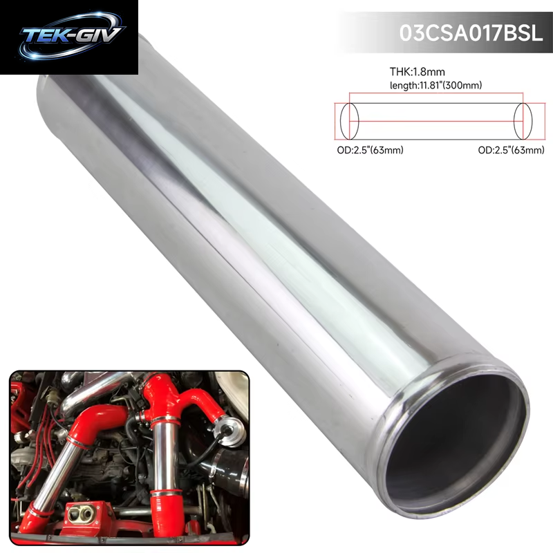 Universal 0 Grad Aluminium 48Mm-70Mm /1.89 ''-2.75" Zoll Turbo Inter Rohr Piping Schläuche Intake L = 300MM