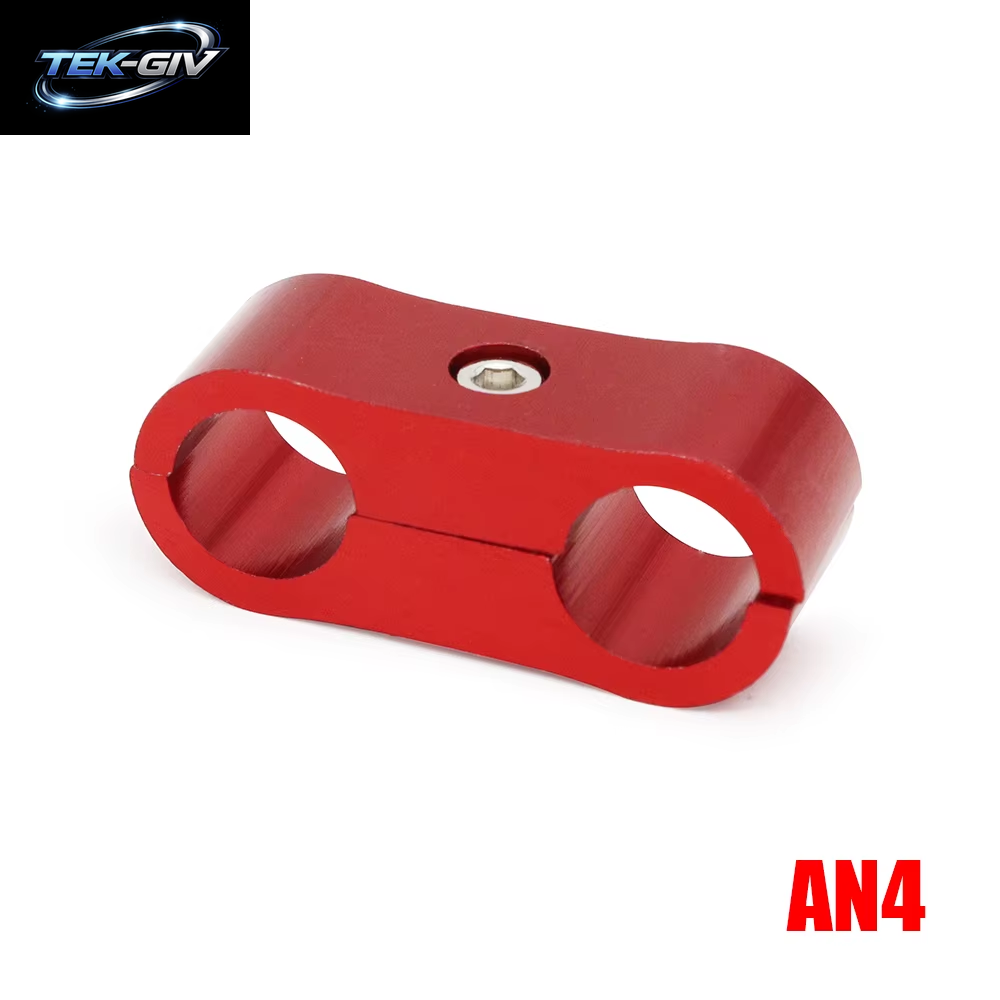 Schwarz/Rot/Blau AN4 AN6 AN8 AN10 AN12 Geflochtene Gummi-Schlauchleitungsklemme Aluminium Eloxierter Leitungsabscheider Separator Trennklemmensatz
