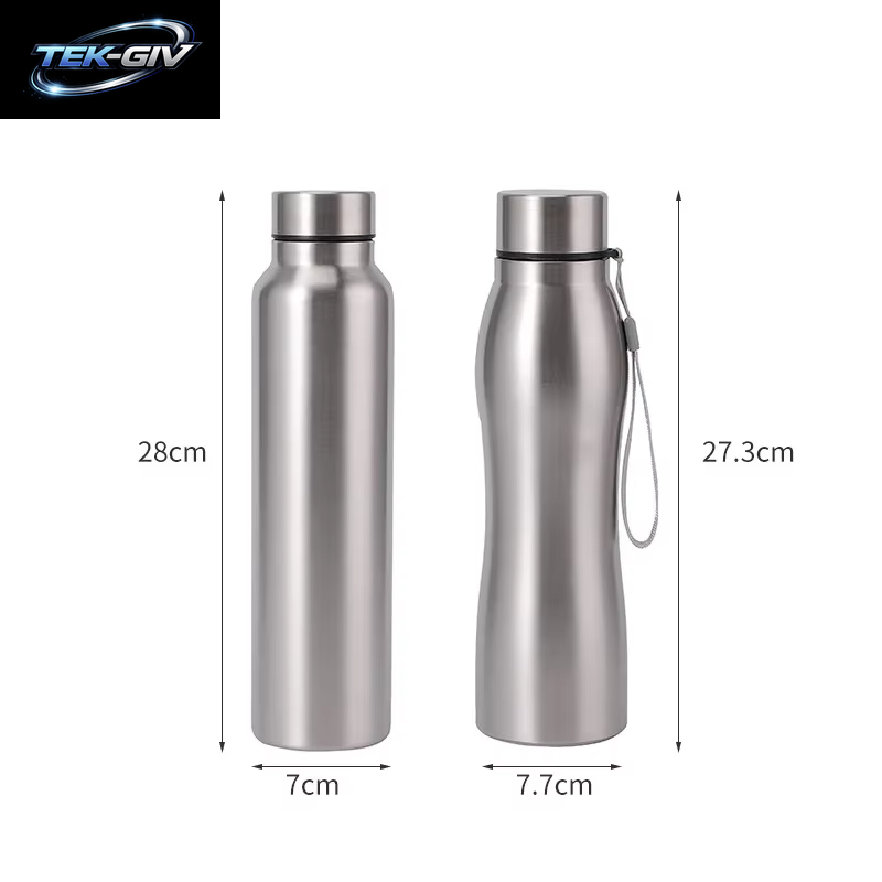 Hochwertige 1000 Ml Edelstahl-Sportwasserflasche, Einlagiger, Robuster Wasserbecher, Metallflasche, Trinkgeschirr, Camping, Sport, Fitnessstudio