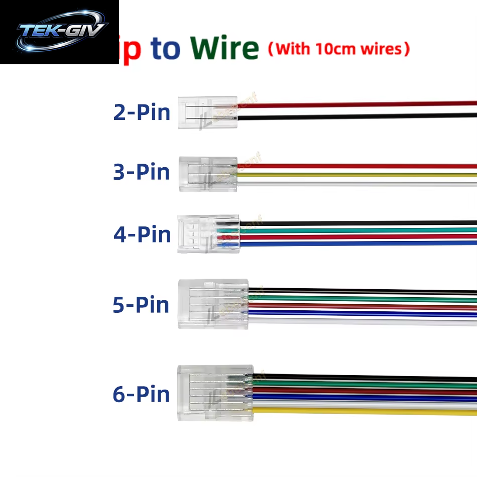 8Mm 10Mm 2Pin 3Pin 4Pin 5Pin 6Pin 12Mm IP20 IP65 LED Streifen Zu Streifen Oder Linie Schnell Anschlüsse Verlängerung Draht Terminal Anschlüsse