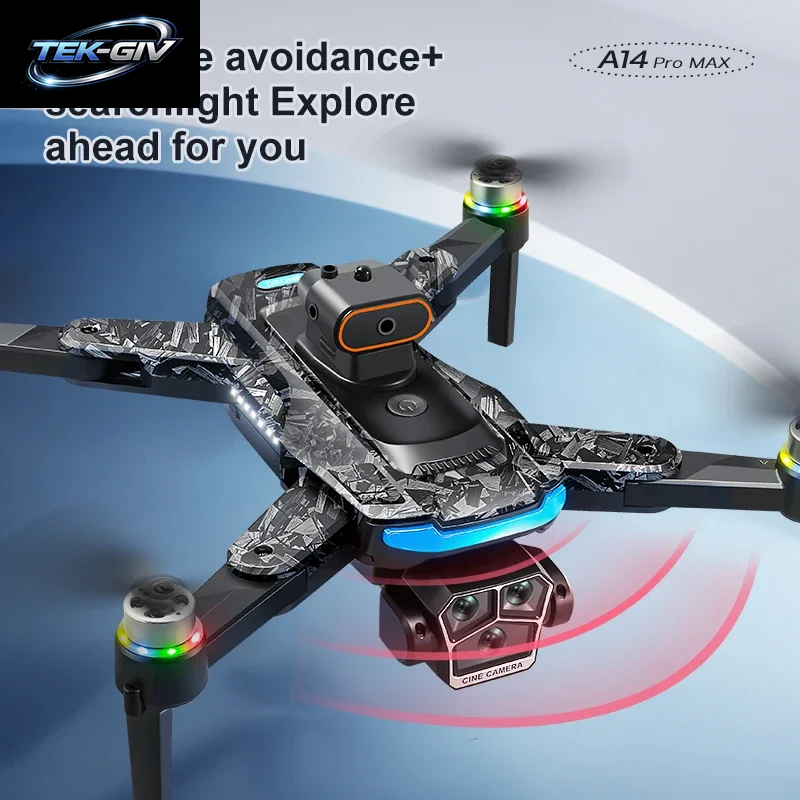 Xiaomi A14 Promax Drone Bürstenlosen Motor 8K HD Drei Kamera GPS Optischen Fluss Hindernis Vermeidung Faltbare Quadcopter Drone Spielzeug