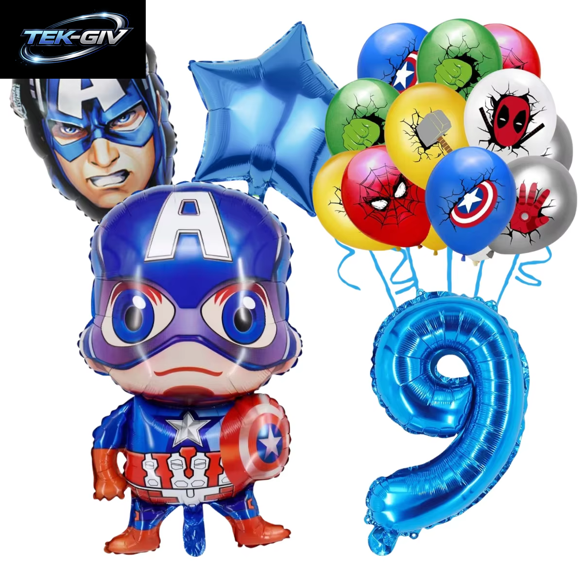 The Avengers Marvel Superheld Hulk Spider-Man Iron Man Ballon Latex Digitalballon Geburtstagsparty Babyparty the Avengers