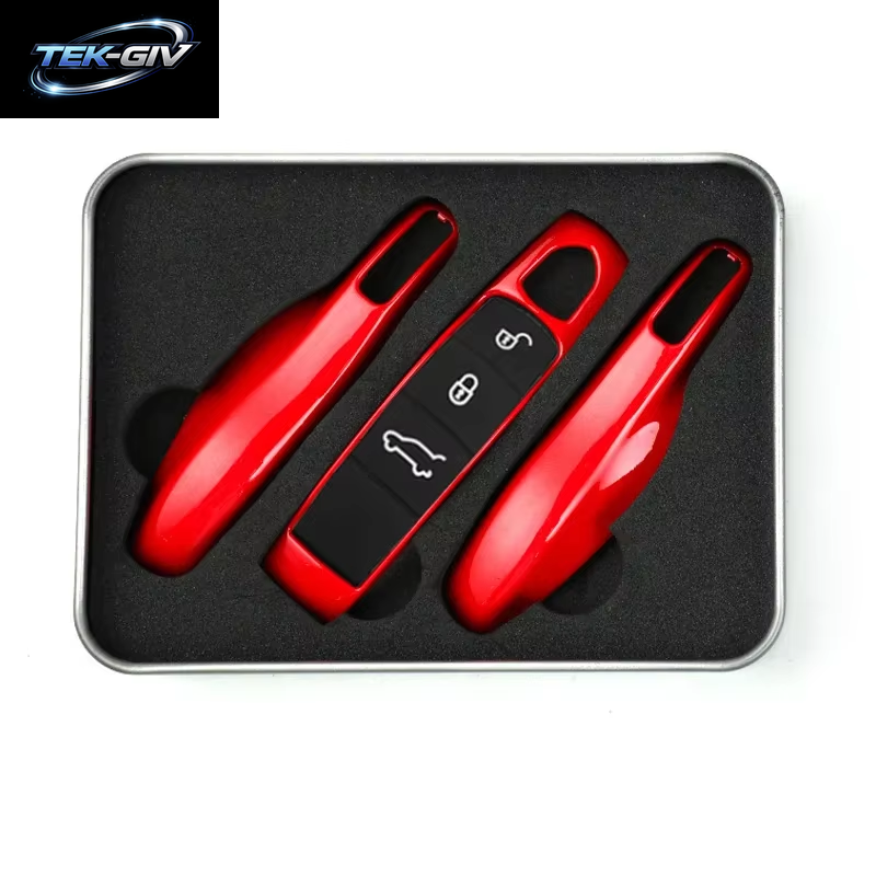 Auto Smart Remote Key Case Fob Abdeckungen Set Shell Für Porsche Panamera Spyder Carrera Macan Boxster Cayman Cayenne 911 970 981 991