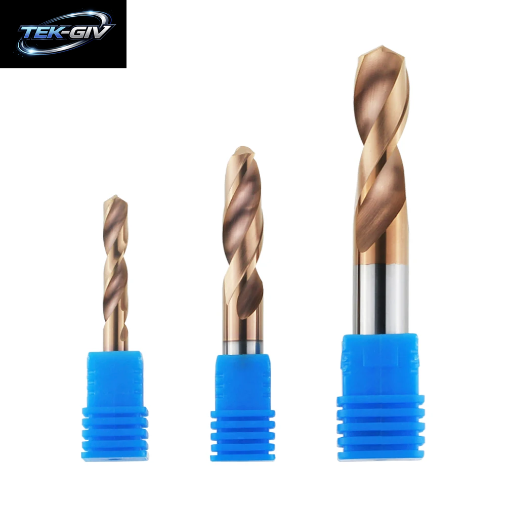 TOOLEYE HRC55 ° Wolframkarbid-Bohrer, Metallbohrer Für Cnc-Drehmaschine, Edelstahl, Bohren, Hartes Metallbearbeitungswerkzeug, 0,5–20,0 Mm