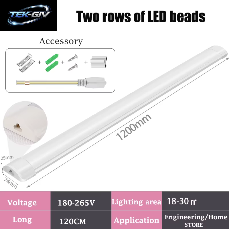 120CM Led Rohr Lichter 100W Led Lampen Bar 60CM Küche Unter Schrank Lampe Für Lager Büro Hause Kommerziellen Decke Wand Licht