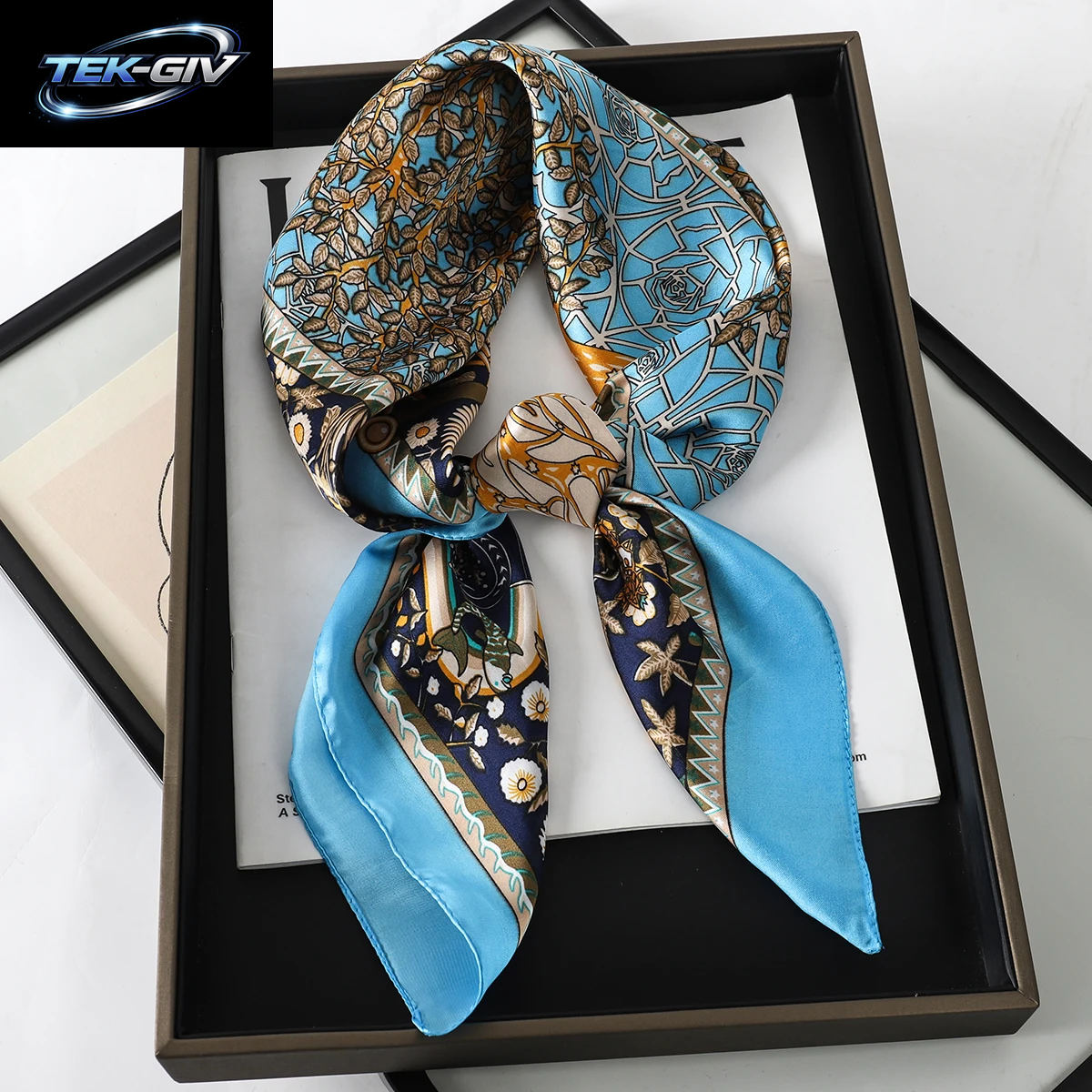 60 Farben Luxus-Schal Für Damen 70*70Cm Seidengefühl Quadratisches Haartuch Foulard Satin-Schal Großformatiges Kopftuch Hijab Taschentuch