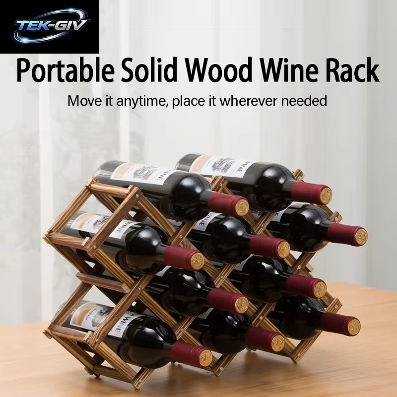 5/10 Flaschen Weinregal Weinflaschenregal – Weinhalter, Home Bar Küche Organizer Display Ständer Aufbewahrung JJZ001