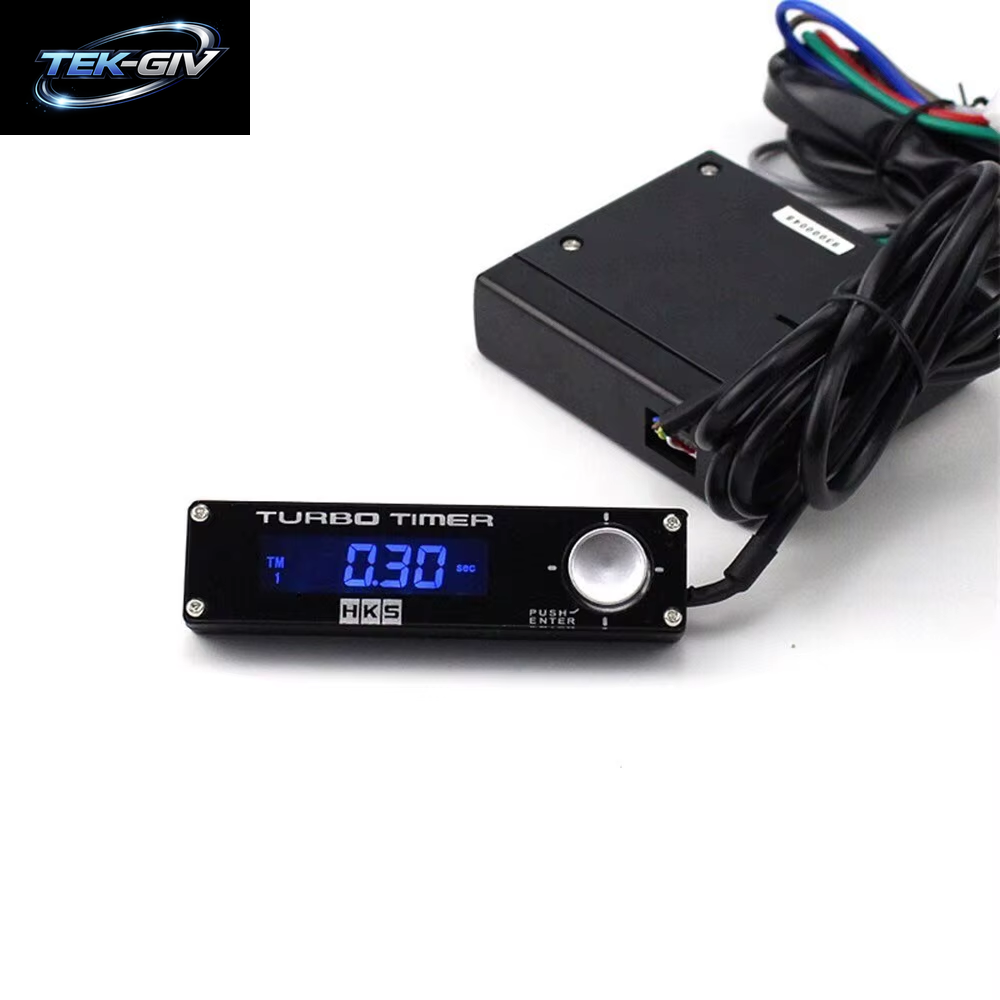 Typ 0, Rennwagen-Turbo-Timer, Weiß/Rot/Blau, Digitale Led-Anzeige 41001-AK009 Mit Logo