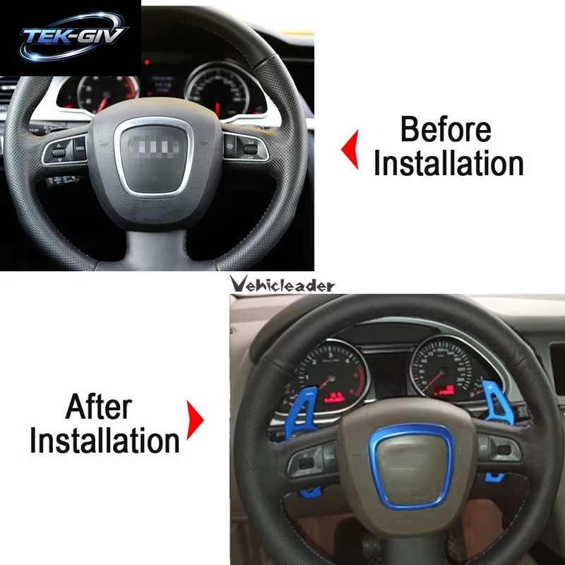 2X Aluminium Lenkrad Shift Paddle Shifter Verlängerung Für Audi A3 A4 A5 A6 A7 A8 Q5 Q7 TT S3 S4 S5 R8 2006-2009 2010 2011