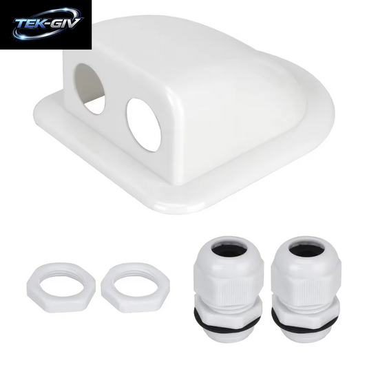 Caravan Solar Auto Anschlussdose Kabelzugang Verschraubungsbox Dach Drahtzugang Kabelverbinder Halter Dual Hole Camper Van