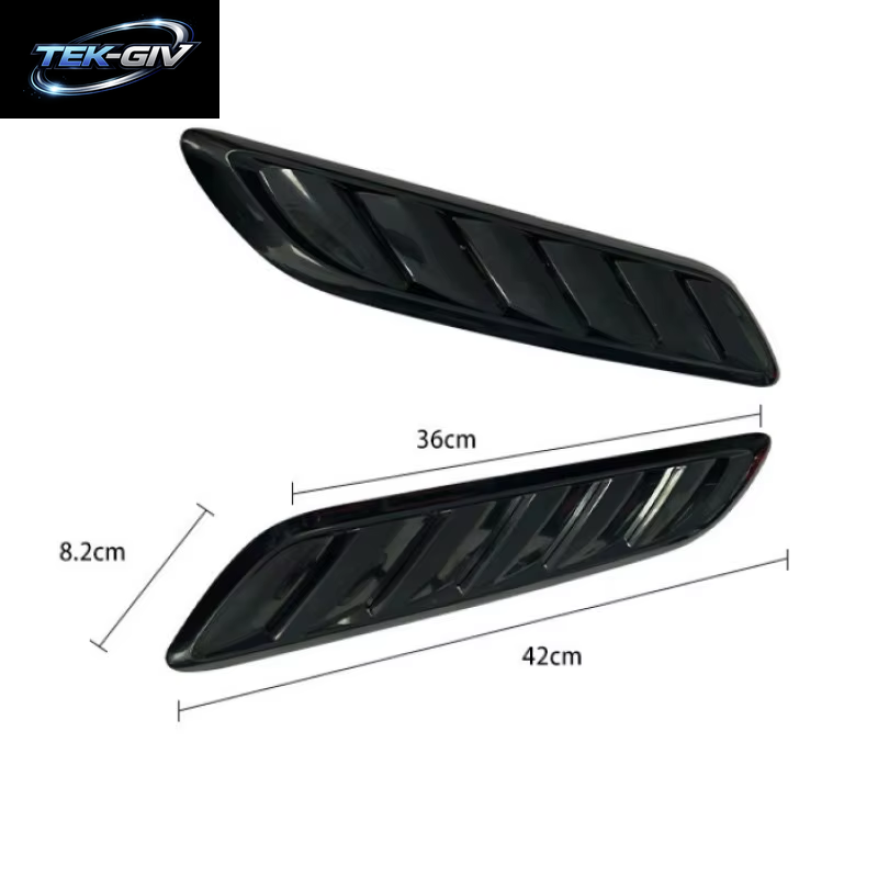2Pcs Auto Universal Haube ABS Kühlung Vents Körper Aufkleber Carbon Faser Stil Haube Vents Auto Modifikation Außen Trim Zubehör