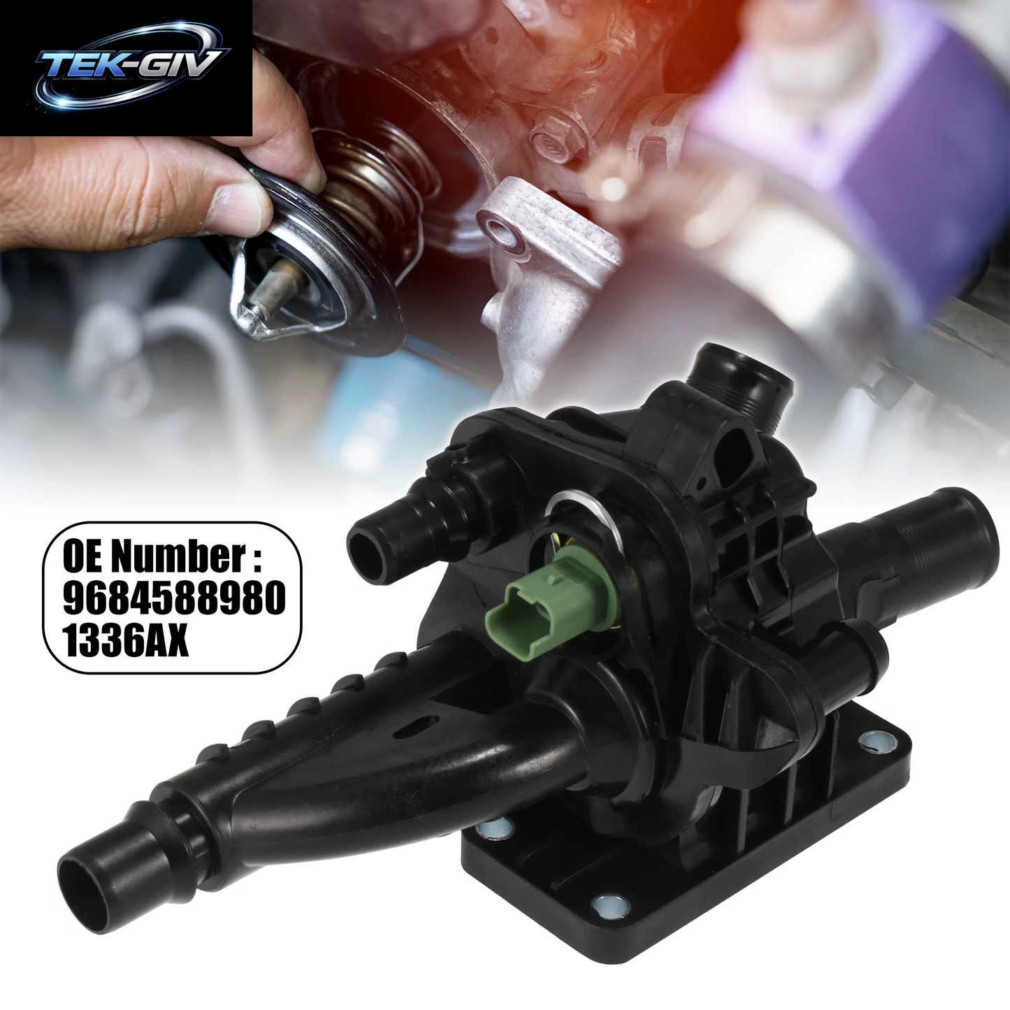 X Autohaux Auto Engines Thermostatgehäuse 9684588980 1336AX Für Peugeot 207 208 308 508 2008 3008 4008 Auto Ersatzzubehör