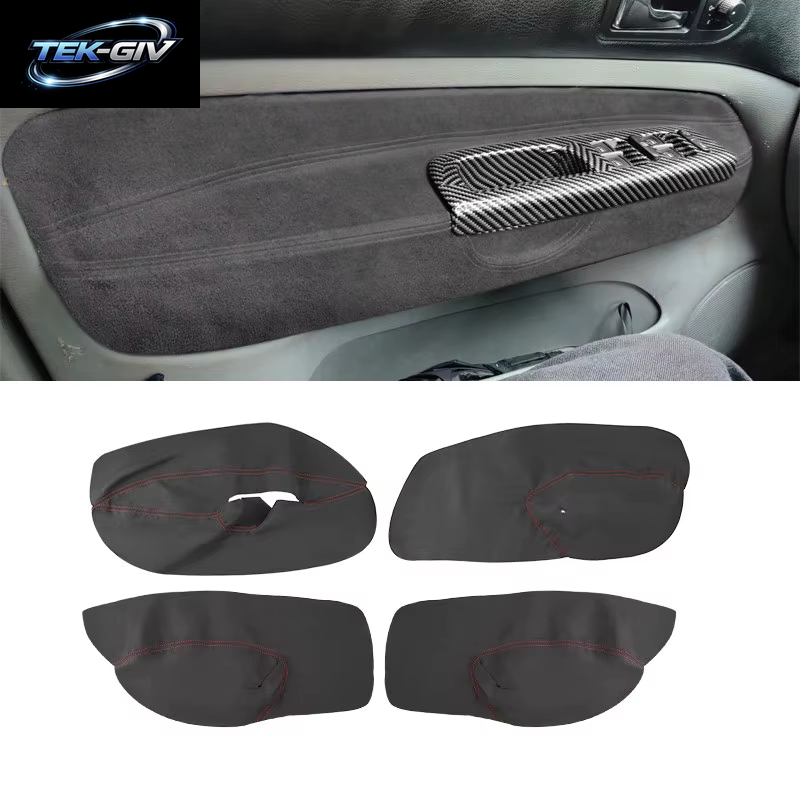 4 Stücke Für VW Golf 4 MK4 Bora Jetta 1998 1999 2000 2001 2002 2003 2004 2005 Nur 4 Tür Auto Armlehne Panel Wildleder Leder Abdeckung Trim