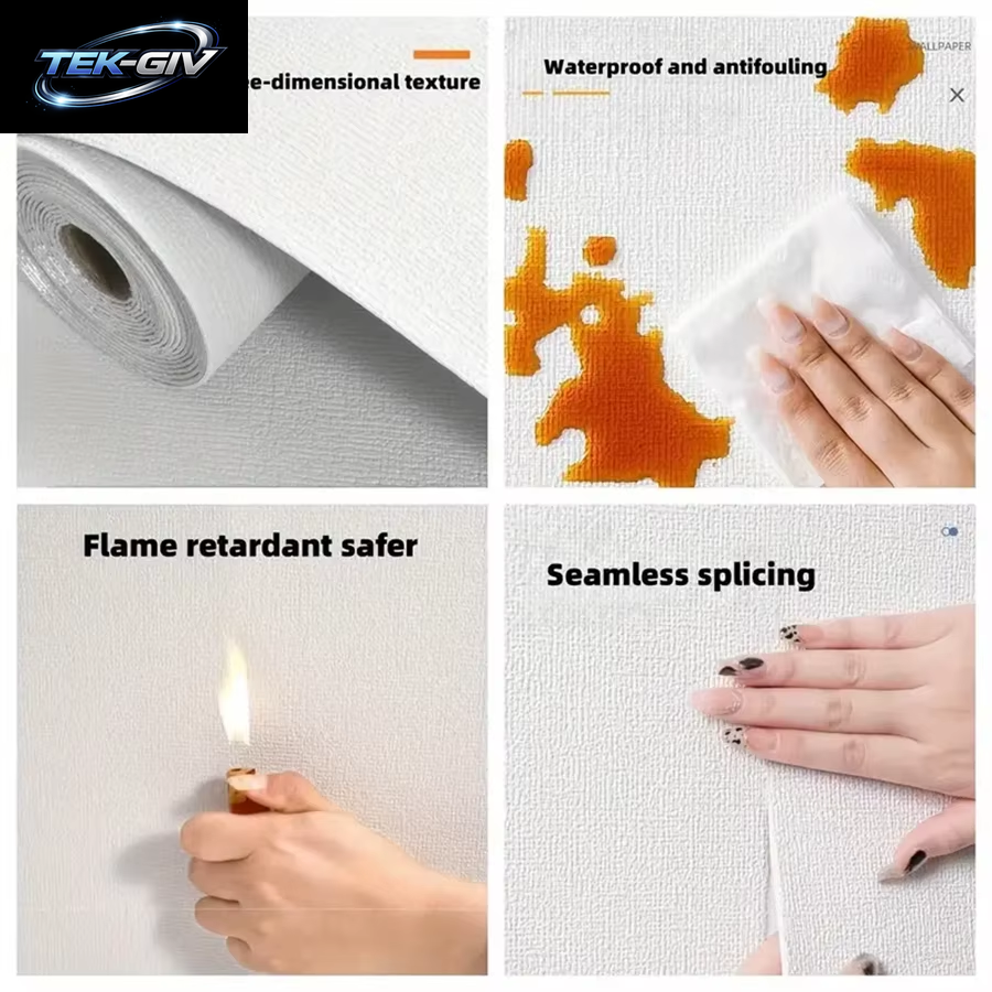 Leinen 3D Schaum Selbstklebende PVC Einfarbig Verdickte Wasserdichte Hintergrund Wand Renovierung Tapete Wand Aufkleber Wohnkultur