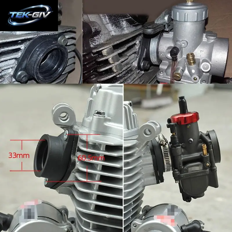 Motorrad Vergaser Adapter Inlet Intake Rohr Gummi Matte Fit Auf PWK 28/30Mm 32/34Mm