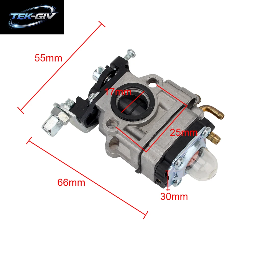 15Mm Vergaser Für 40Cc-49Cc Mini Roller ATV Strimmer Gras Cutter Kettensäge Carb Benzin Freischneider Motorrad Zubehör