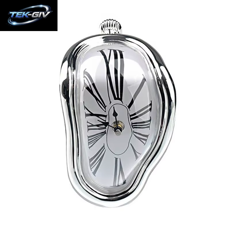 2024, Neue Neuartige, Surreale, Schmelzende, Verzerrte Wanduhren, Surrealistischer Salvador-Dali-Stil, Wanduhr, Dekoration, Geschenk, Hausgarten