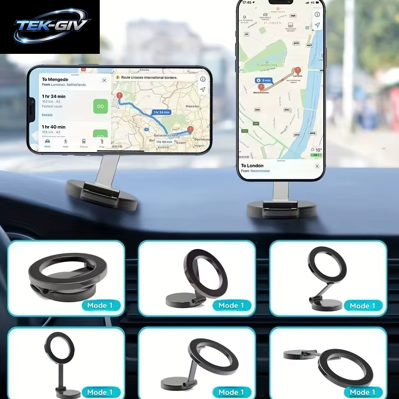 360 ° Rotierender Magnetischer Autotelefonhalter, Faltbare Armaturenbretthalterung Für Alle Smartphones, Unterstützung Für Mobile Auto-Navigation