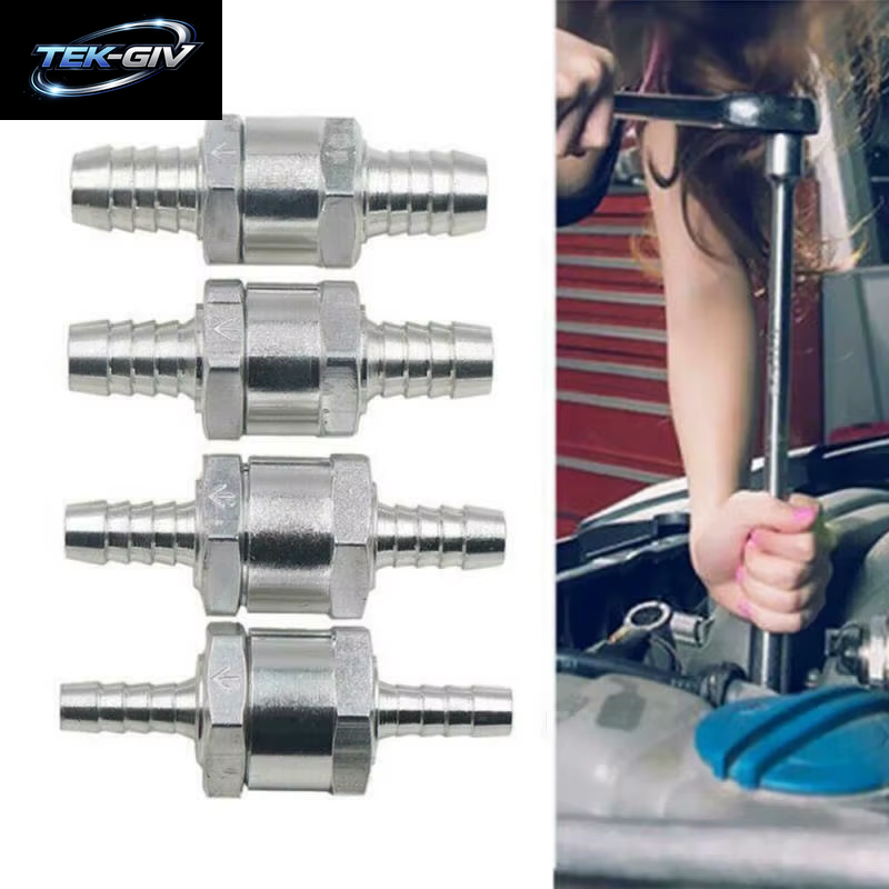 5/32 "4Mm Einweg-Kraftstoffleitungs-Rückschlag Ventil Rückschlag Diesel Aluminium Silber