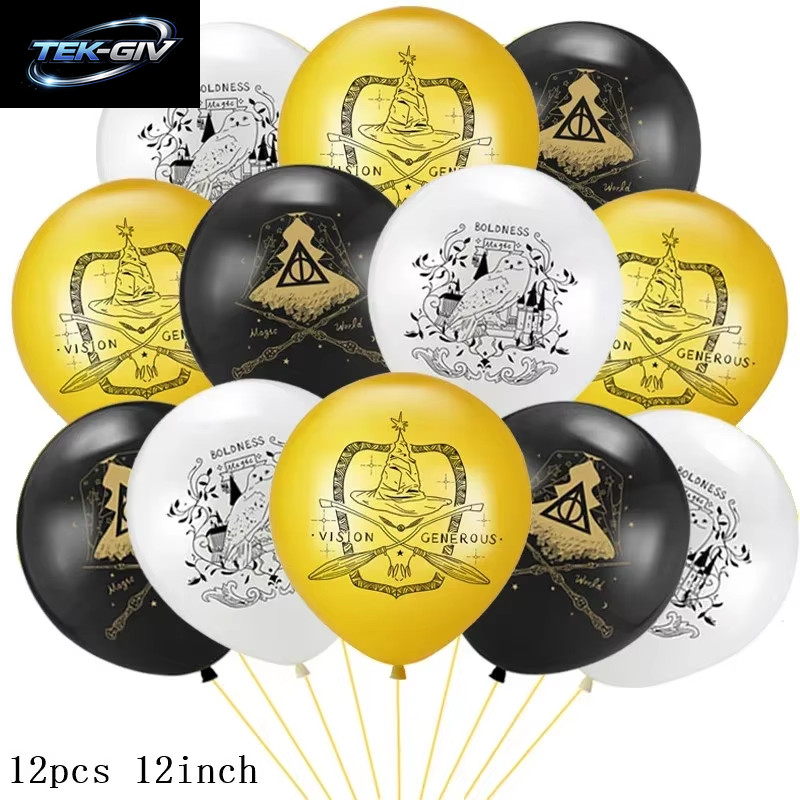 Harry Potter Ballon Hogwarts Hintergrund Eule Schule Happy Birthday Banner Party Dekoration Tortendekoration Einweg-Tischgeschirr