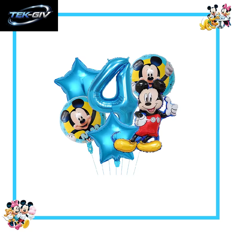 Mickey Mouse Geburtstag Party Dekoration Geschirr Candy Box Banner Tischdecke Hintergrund Ballon Für Kinder Geburtstag Party Supplies