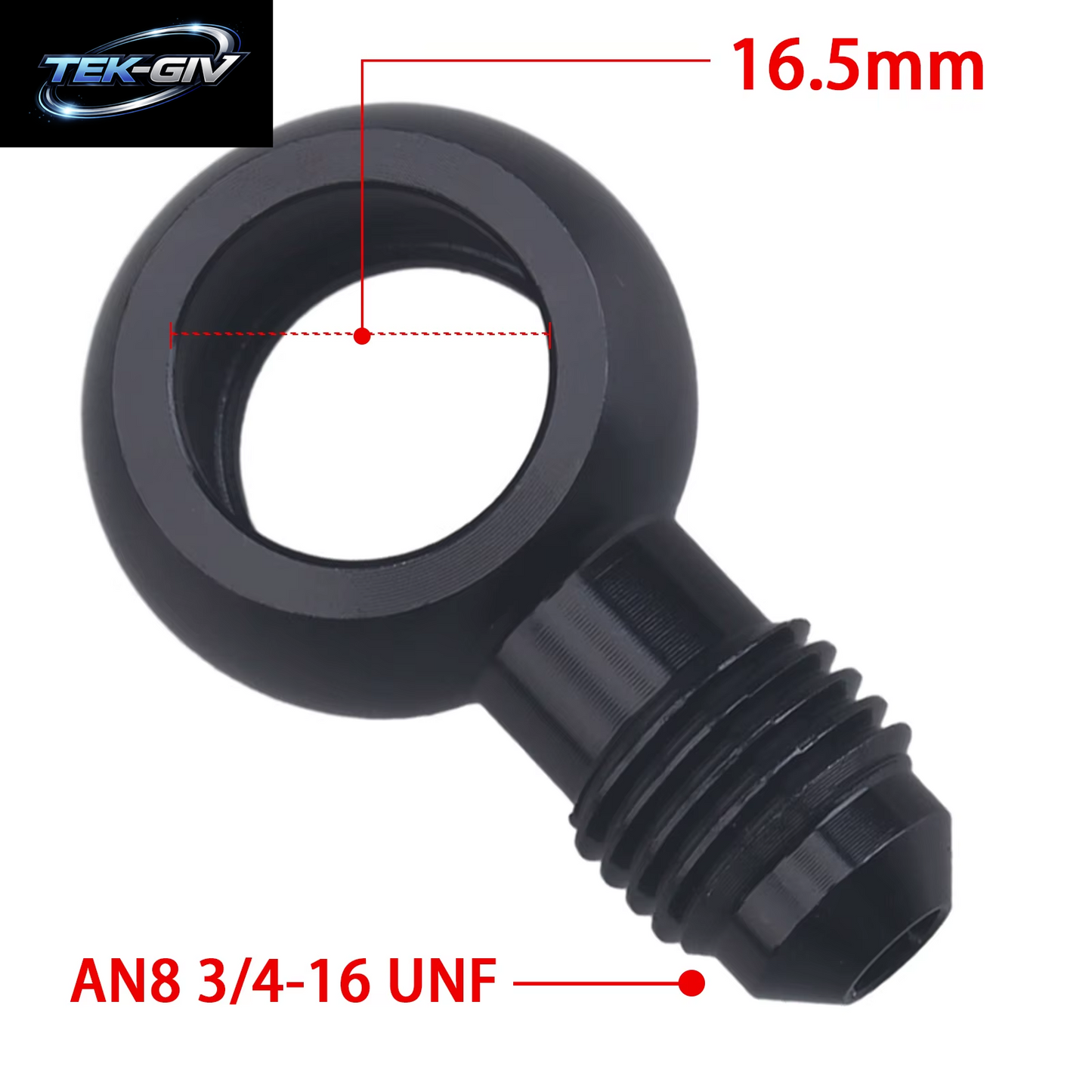 Schwarzer Aluminium-Banjo-Adapter, Passend Für 10An-Stecker, Flare AN3, AN4, AN6, AN8, AN10 Auf 12 Mm, 14 Mm, 16 Mm, Banjo-Loch Für Kraftstoff- Und Bremssysteme