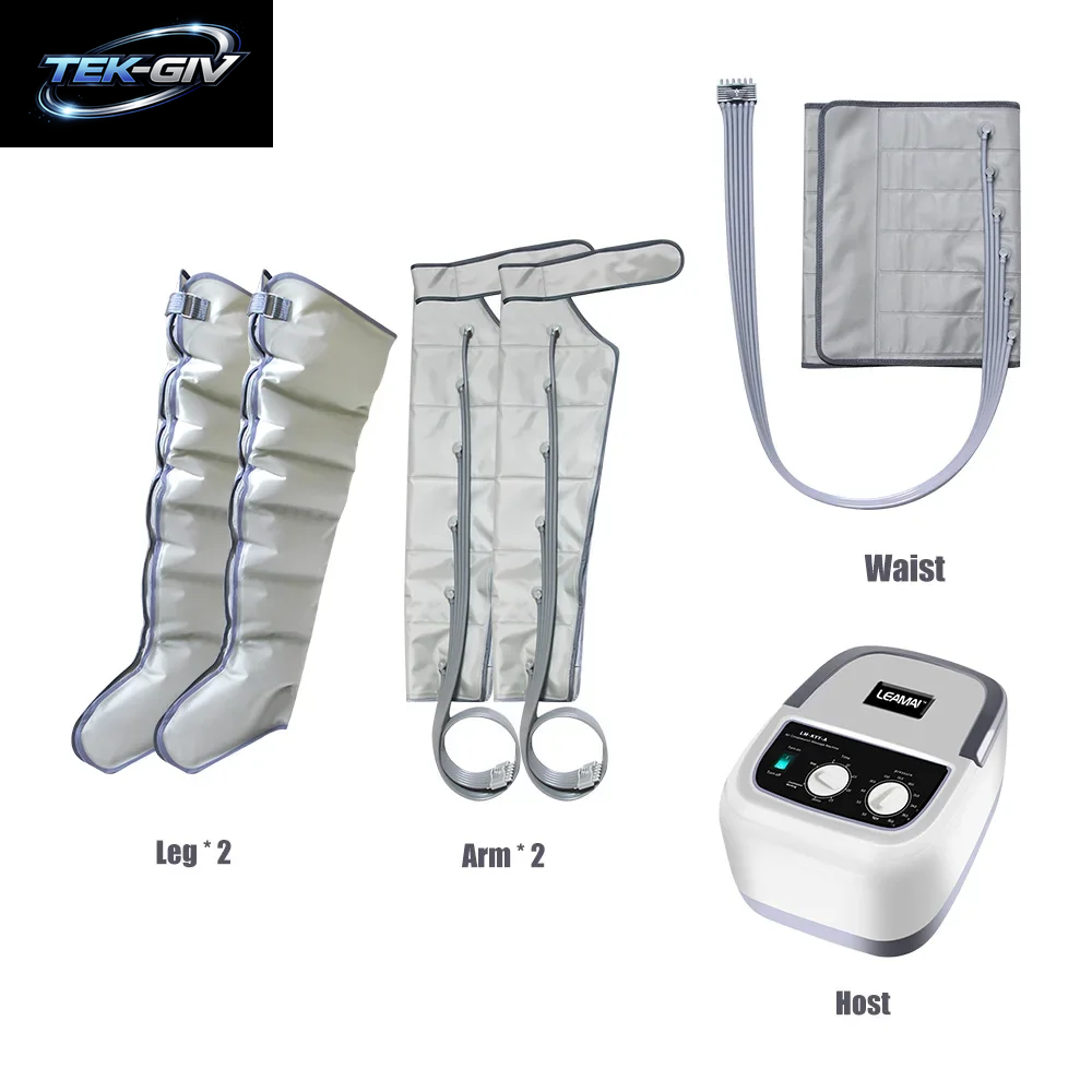 Elektrisches 6-Kammer-Luftkompressions-Beinmassagegerät, Körpermassagegerät Für Wade, Taille, Rücken, Fuß, Lymphdrainage & Muskeln