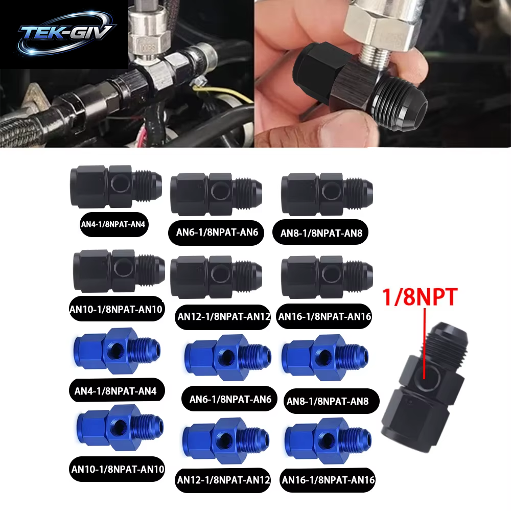 An4 An6 An8 An10 AN12-1/8 Npt Ein Drehgelenk Verbindung Für Öl Messgerät Sensor Seite Port Adapter Legierung Fackel Armteil