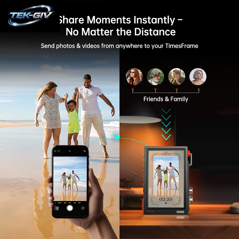 Divoom Times Frame Smart Hd-Bildschirm | 10,1" DIY Digitaluhr | Krypto-Aktien-Wetterkalender | Tech Gift Schreibtisch-Setup
