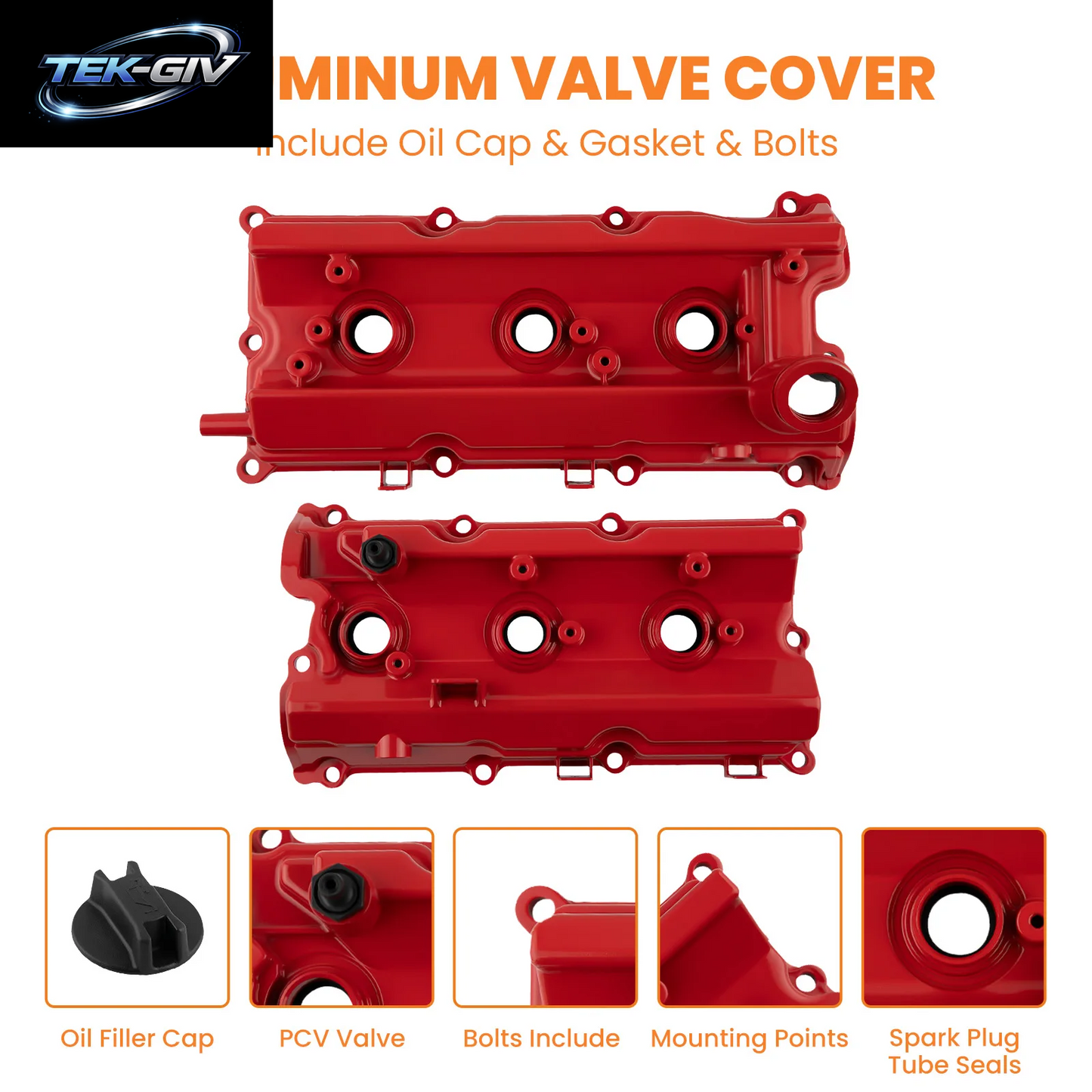 Aluminium-Motorventildeckel-Kit Für NISSAN 350Z 3.5L 3498CC V6 DOHC 2003-2007 2X Aluminium-Ventildeckel Mit Dichtungssatz