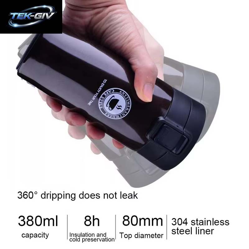 0,5 L Thermobecher, Doppelwandig, Edelstahl 304, Kaffeetasse, Isolierflasche, Thermoskanne, Wasserflasche, Tee, Kaffee, Auslaufsicherer Thermosbecher