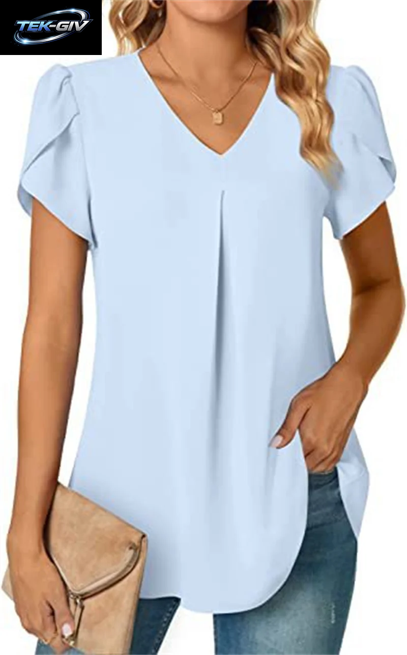 Frauen V-Ausschnitt Splice Spitze Dekoration Pullover Hemd Elegante Botanische Blumen Drucke Weibliche Bluse Sommer Casual Kurzarm Top