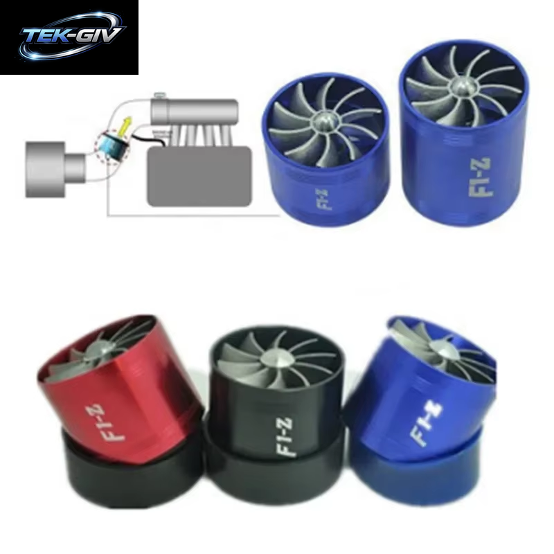 Auto Turbine Kompressor Turbolader Einzel Doppel Luftfilter Ansaug Ventilator Kraftstoff Gas Saver Kit Auto Ersatzteil
