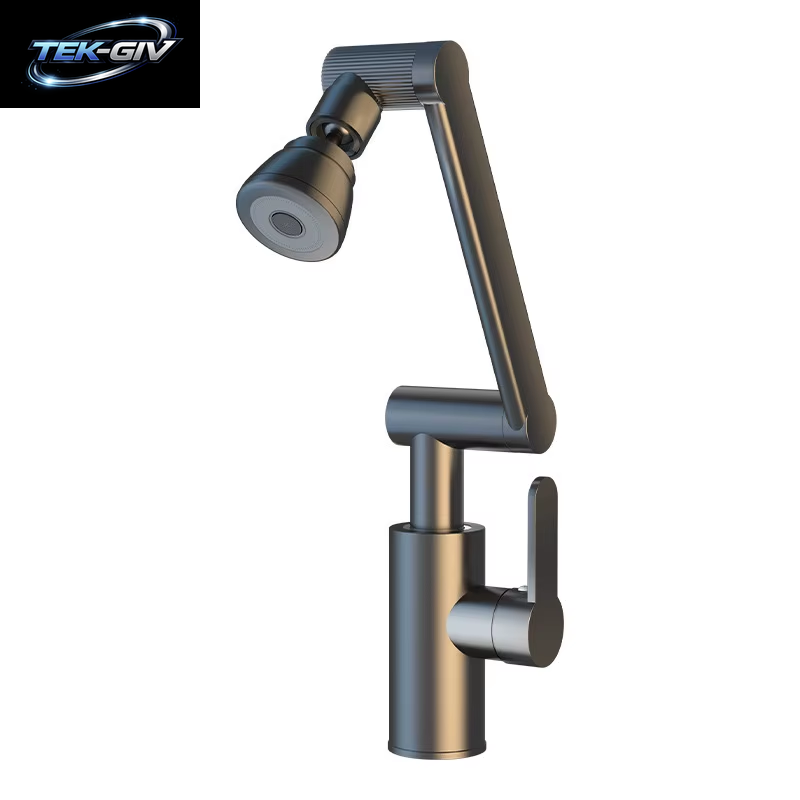 Mechanischer Arm Universal-Wasserhahn Badezimmer Küche Spritzwassergeschützter Wasserhahn Badezimmer-Arbeitsplatte Waschbecken Heiß- Und Kaltwasserhahn-Zubehör