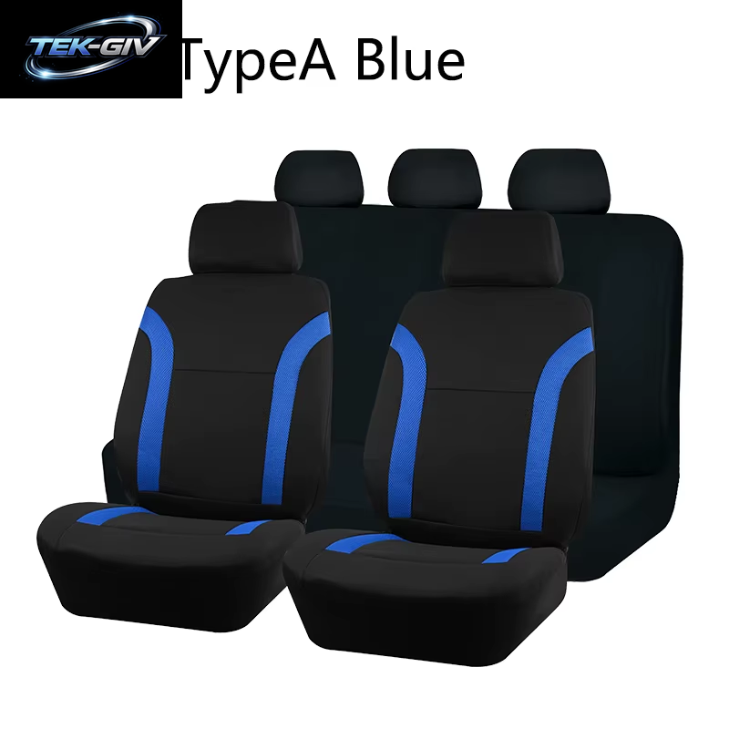 AUTO plus Sport Universal Polyester Auto Sitz Abdeckung Set Fit Meisten Auto Plain Stoff Bicolor Stilvolle Auto Zubehör Seat Protector