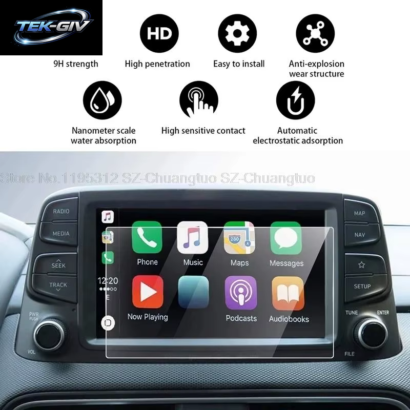 Displays Chutz Folie Aus Gehärtetem Glas Für Hyundai Kona 8-Zoll-Gps-Navigationtouch-Displayfolie