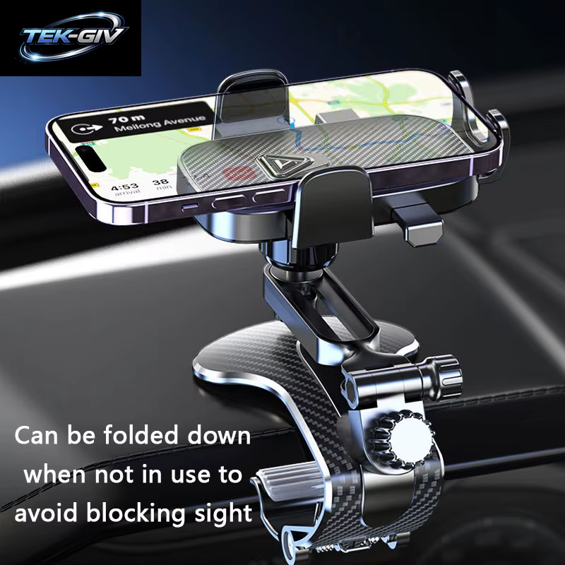 Neue Auto Dashboard Telefon Halter Schwerkraft Krokodil Clip Automatische Verriegelung Spiegel Telefon Ständer Universal GPS Navigation Halterung