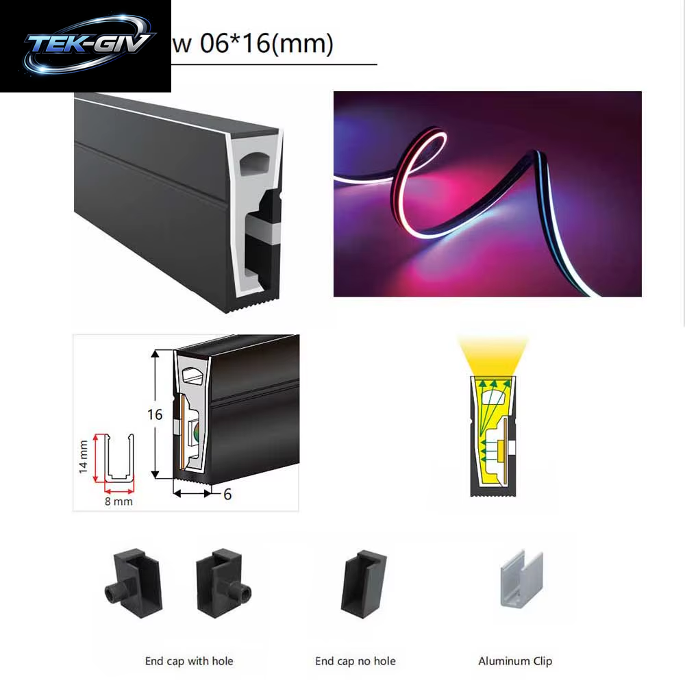 0,5 M-5 M Schwarze Led-Neon-Diffusorröhre, IP67, Wasserdicht, Weiche Silikonhülle Für Adressierbare Rgb-Lichtleisten, Heimdekoration Im Freien